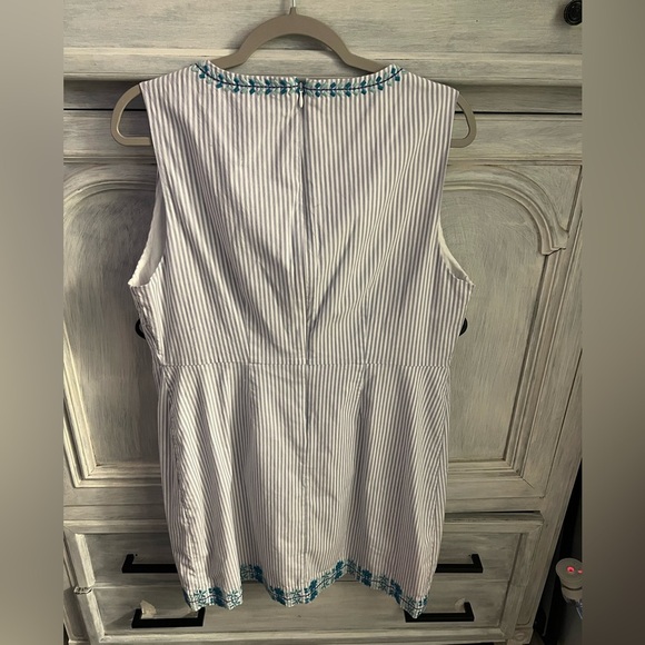 Vineyard Vines Pop Embroidered Shift‎ Dress Hydrangea Blue & White - Picture 8 of 8
